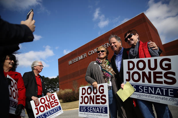 Alabama Senate Candidate Doug Jones Greets Voters On Election Day 