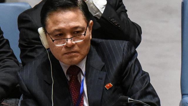 North Korea's Ambassador to the United Nations Ja Song Nam listens to remarks during a United Nations Security Council meeting about North Korea's nuclear program at the United Nations headquarters in New York City 