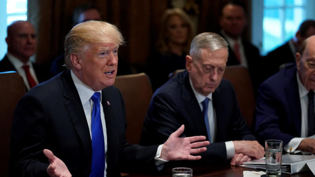 U.S. President Donald Trump holds a cabinet meeting at the White House in Washington 