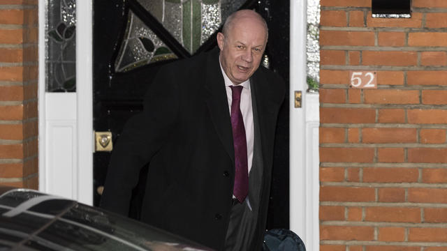 Britain's First Secretary of State Damian Green Leaves His Home In London 