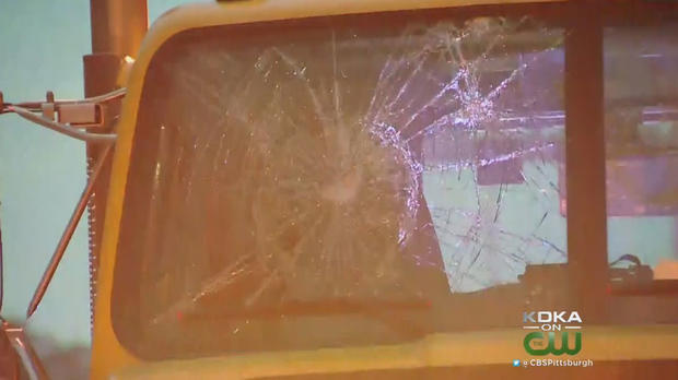 penndot-truck-windshield-smashed 