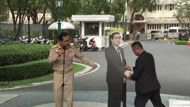 Thailand Cardboard Prime Minister 