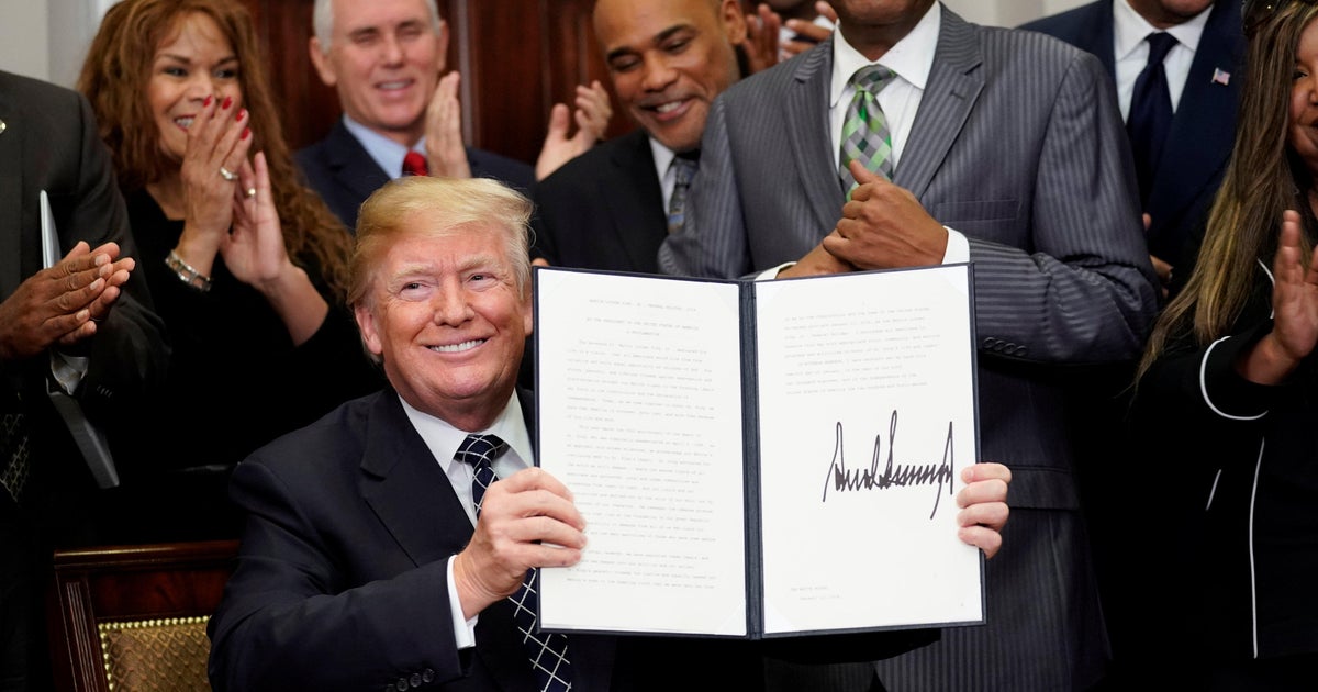 Trump commemorates Martin Luther King Day after 