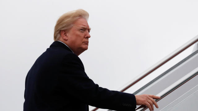 U.S. President Donald Trump boards Air Force One upon departure from Joint Base Andrews in Maryland 