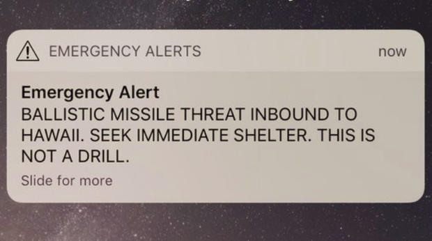 Hawaii Missile Text 