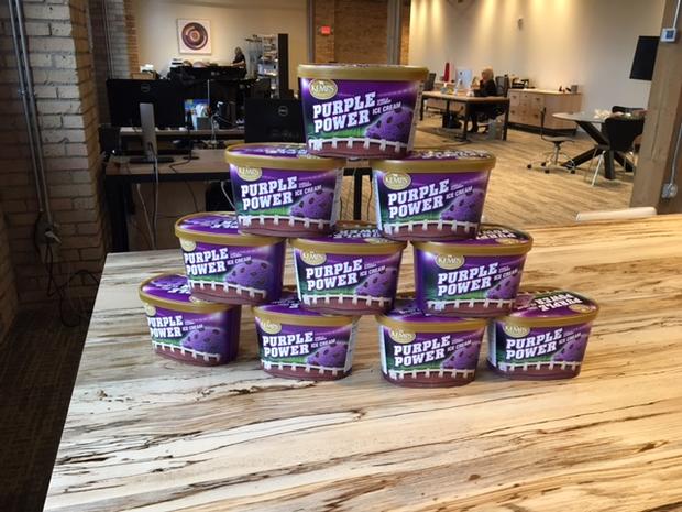 Kemps Purple Power ice cream 