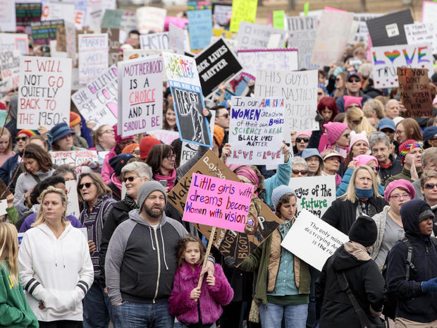 Huge Crowds Rally At Women's Marches Across The U.S. 