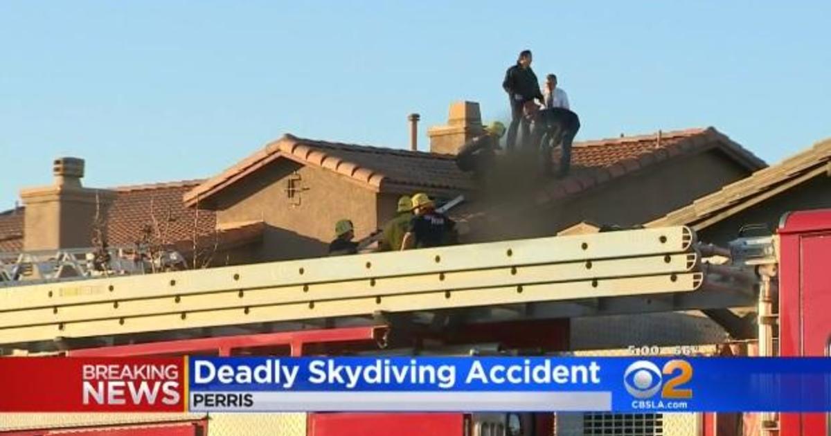 Skydiver killed after falling onto roof in Perris, California CBS News