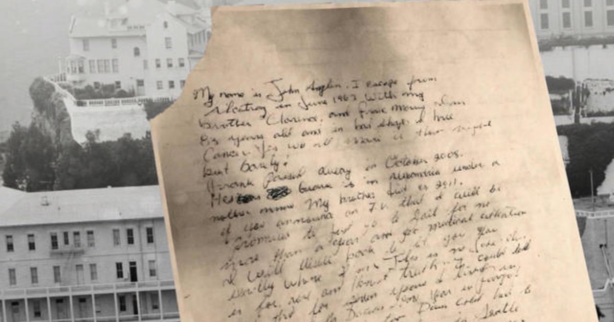 Letter suggests Alcatraz inmates survived infamous escape CBS News