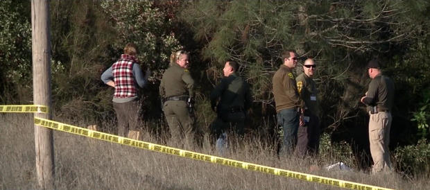 Crews work the scene after human remains were found in a state recreation area in Placer County, California, on Jan. 27, 2018. 