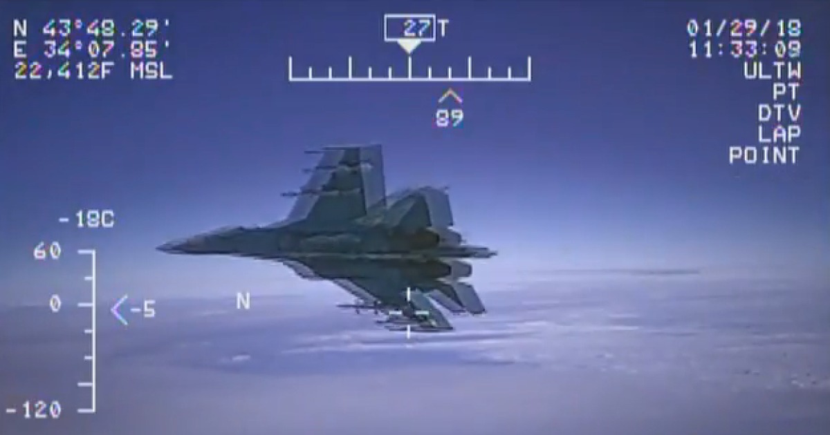 U.S. Navy Releases Video Of "unsafe" Russian Jet Intercept - CBS News