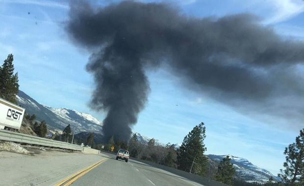 fire on highway 20 