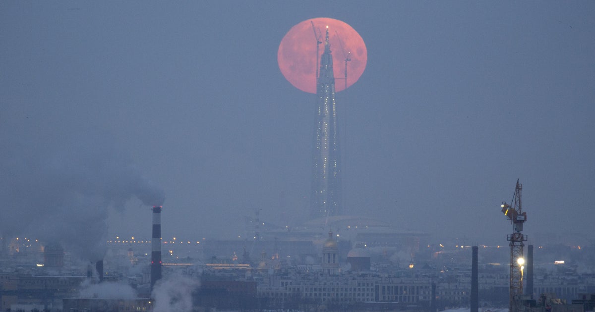 Supermoon rising