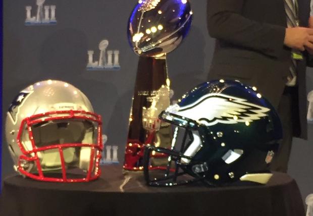Patriots, Eagles, Lombardi Trophy 