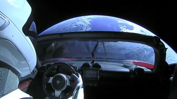 SpaceX Starman view of Earth 