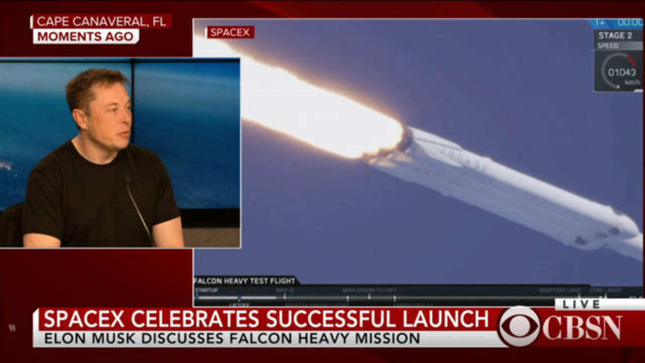 Rocket launch today SpaceX Falcon Heavy puts on spectacular show in maiden flight