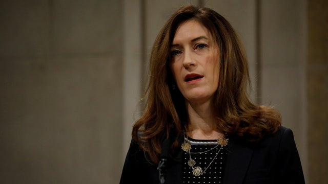 FILE PHOTO: United States Associate Attorney General Rachel Brand speaks at a summit about combating human trafficking at the Department of Justice in Washington 