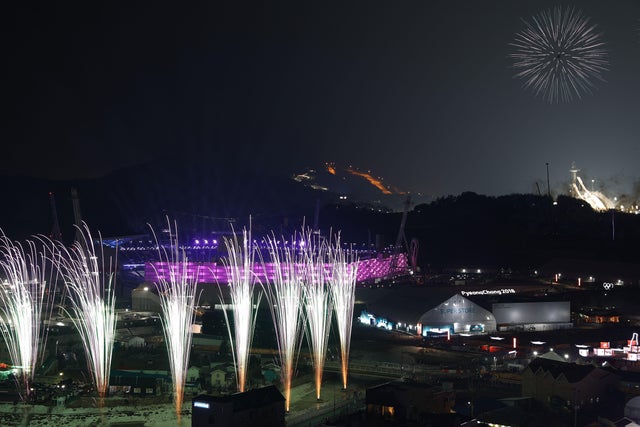2018 Winter Olympic Games - Fireworks during Opening Ceremony 