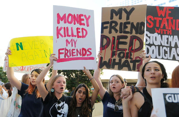 Demonstrators attend the March for Action on Gun Violence in Broward County at the U.S. Courthouse in Fort Lauderdale 