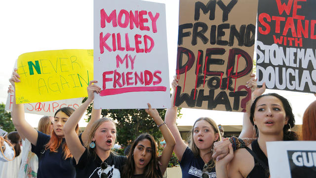 Demonstrators attend the March for Action on Gun Violence in Broward County at the U.S. Courthouse in Fort Lauderdale 