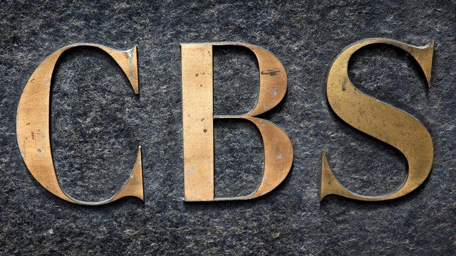 The CBS television network logo is seen outside the company's offices on Sixth Avenue in New York on May 19, 2016. 