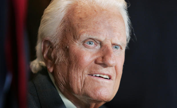 Billy Graham Holds News Conference Ahead Of His New York Crusade 