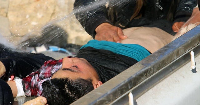 Rare footage shows chemical attack in Syria - CBS News