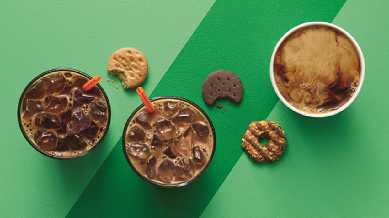 Dunkin' Donuts Debuts New Girl Scout Cookie Coffee Flavors CBS Boston