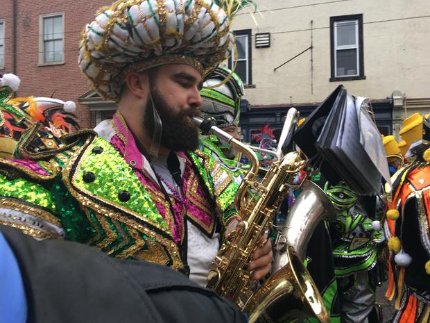 Jason Kelce at Mummers in Manayunk 
