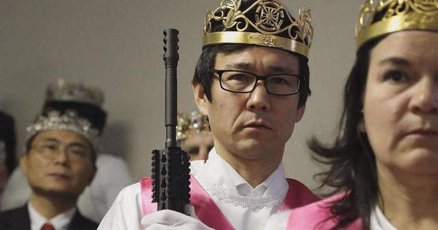 Hundreds gather at church for blessing ceremony featuring AR-15s - CBS News