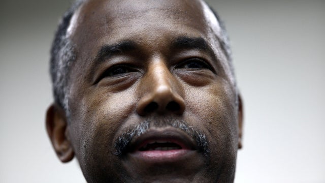 Housing and Urban Development Secretary Carson  addresses the media, after Hurricane Maria's devastation, in San Juan, 