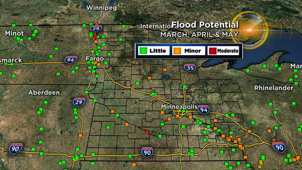 Spring flooding potential 