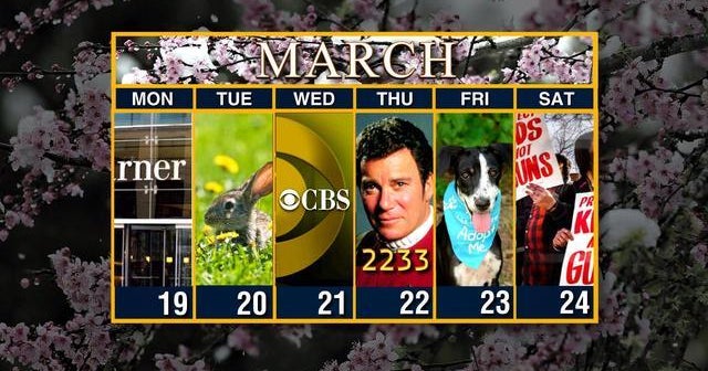 Calendar: Week of March 19