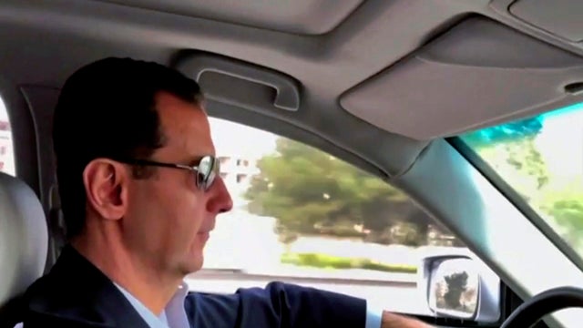 Syria Assad Drives Himself 