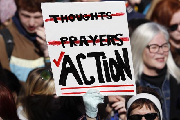 Students and young people gather for the "March for Our Lives" rally demanding gun control in Washington 