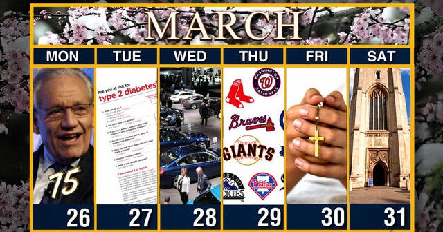 Calendar: Week of March 26