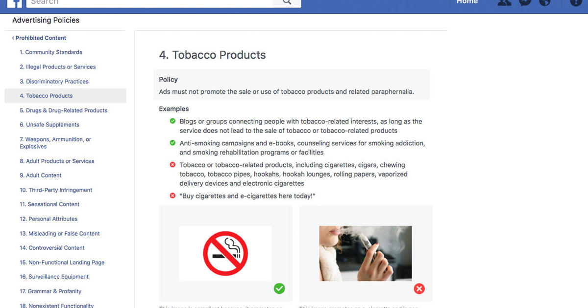 Facebook is used to promote tobacco despite policies against it