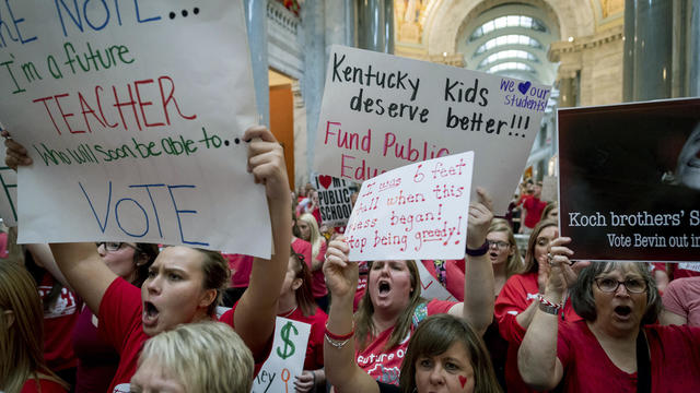 APTOPIX Teacher Protests Kentucky 