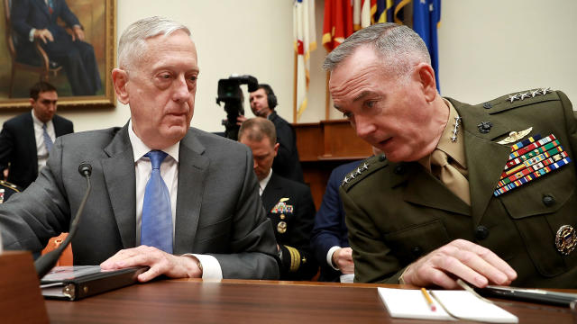 Defense Secretary Mattis And Joint Chiefs Of Staff Gen. Joseph Dunford Testify To House Committee On Defense Budget 
