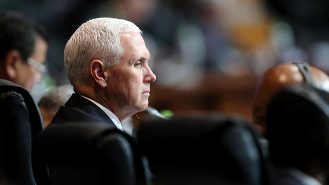 U.S. Vice President Mike Pence participates in the opening session of the Americas Summit in Lima 