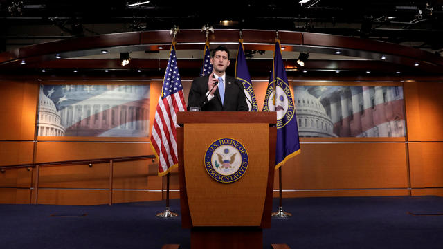 House Speaker Paul Ryan holds a weekly news conference in Washington 