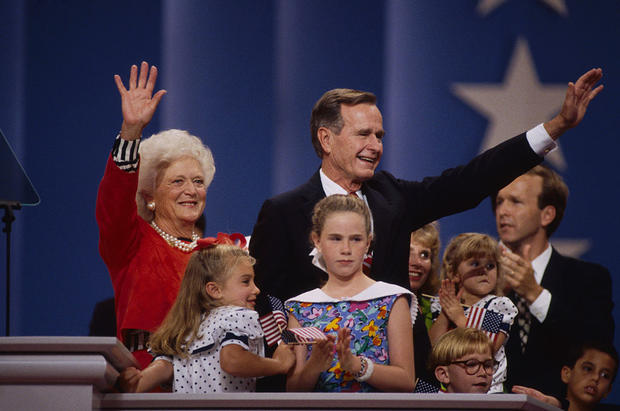 George and Barbara Bush with Their Grandchildren 