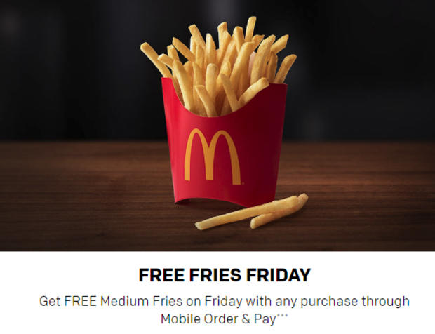 mcdonalds free fries 