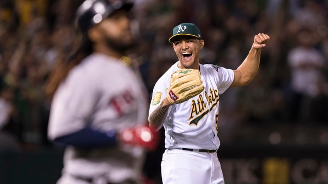 Red Sox Athletics Baseball 