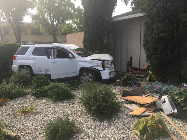 Collision Sends SUV Careening Into Sherman Oaks Home 