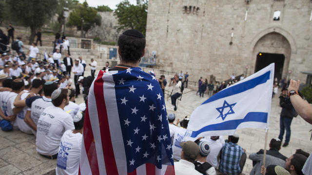 United States, Israeli flags 