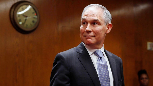 EPA Administrator Pruitt testifies before a Senate Appropriations  Subcommittee hearing on the proposed budget for the Environmental Protection Agency on Capitol Hill in Washington 