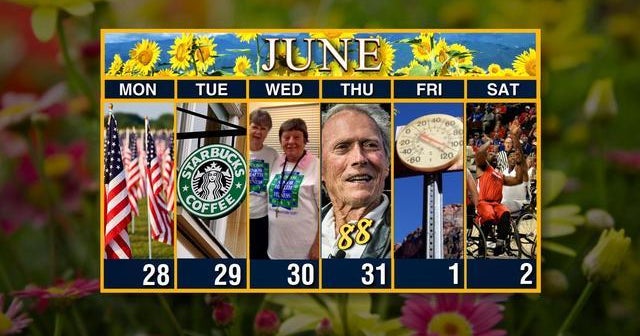 Calendar: Week of May 28