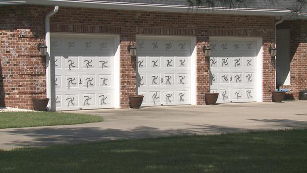 Homes spray-painted with swastikas in Illinois cemetery 