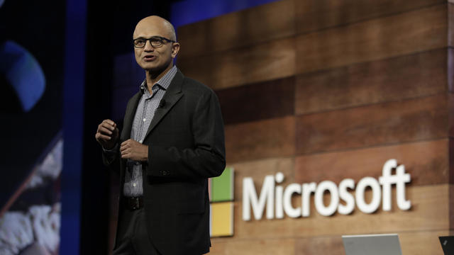 Microsoft Corp. Chief Executive Officer Satya Nadella Delivers A Keynote Speech 